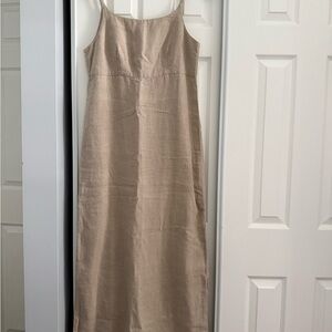 GAP Tan & Black Sleeveless Maxi Slip Dresses (2)